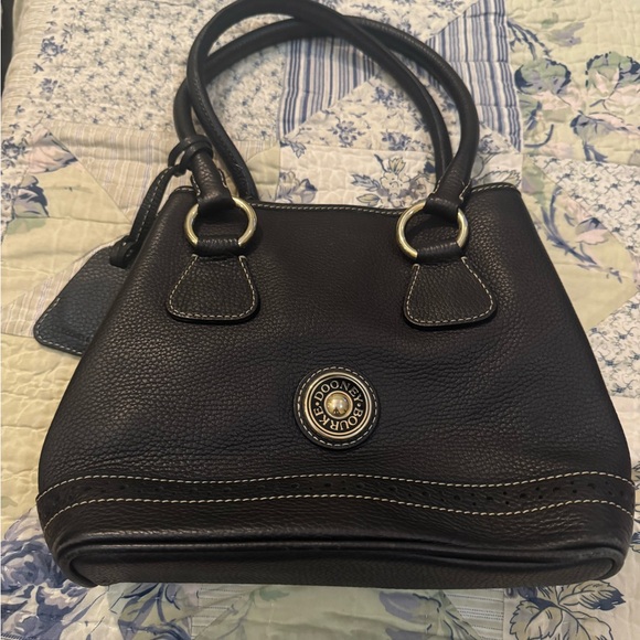 Dooney & Bourke Handbags - Dooney & Bourke Black Pebbled Leather Shoulder Bag